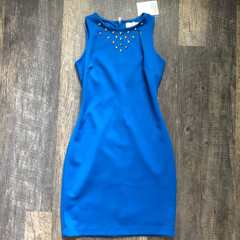 Badgley Mischka cobalt dress